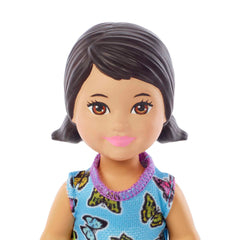 Barbie Small Doll And Accessories, Babysitters Inc. Set With Toilet And 5 Pieces