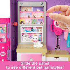 Barbie Pet Daycare Playset With 2 Dolls & 30+ Accessories including 8 Animals, 3+Feet Long