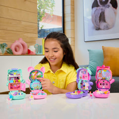 Polly Pocket Core Compact Playsets With Doll, Pet, & Accessories, Travel Toys With Surprise Reveals
