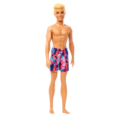 Beach Ken Doll With Blond Hair Wearing Purple Swimsuit