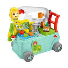 Fisher-Price Rires et Éveil Caravane en Balade 3 en 1, Centre D’Activités Musical Version Anglaise et Française
