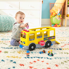 Fisher-Price Little People Gros Autobus Scolaire Jaune Version Anglaise et Française