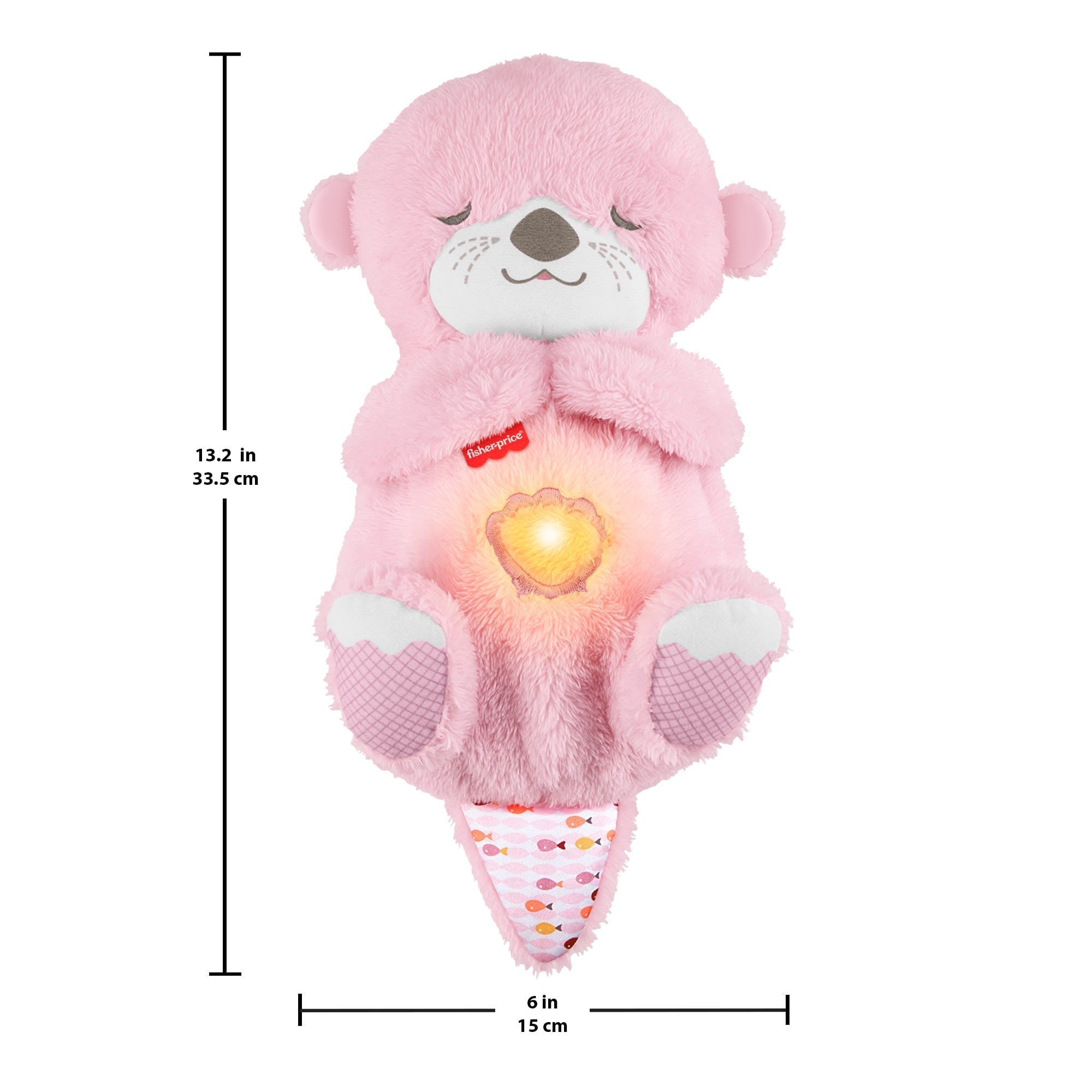 Fisher-Price Soothe 'n Snuggle Otter, Pink Plush Baby Toy, Sound Machine With Breathing Motion