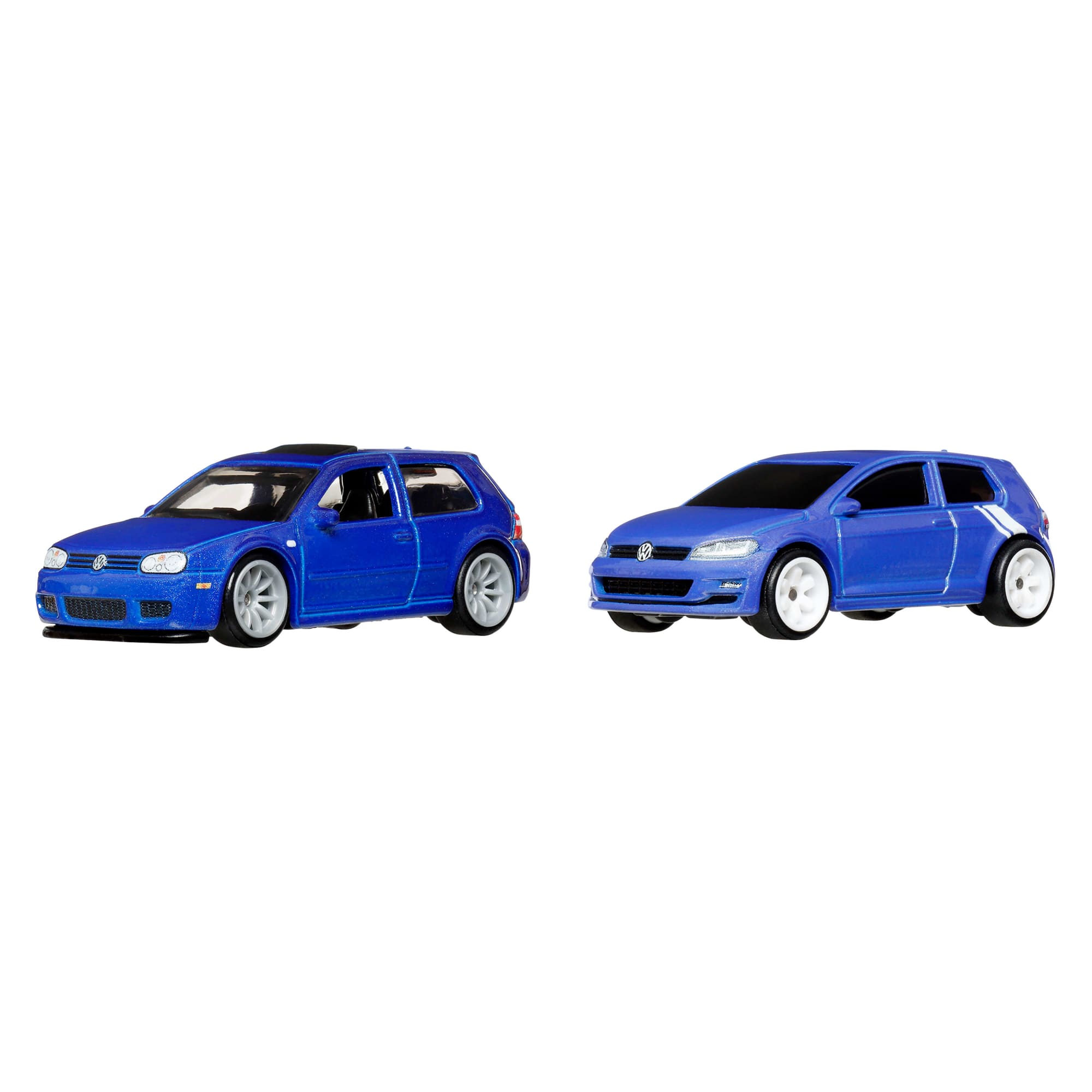 Hot Wheels Premium Kultowe auta 2-pak VW Golf R32 (2004) + Volkswagen Golf Mk7 Samochody 1:64 Zestaw autek Zabawki 3+