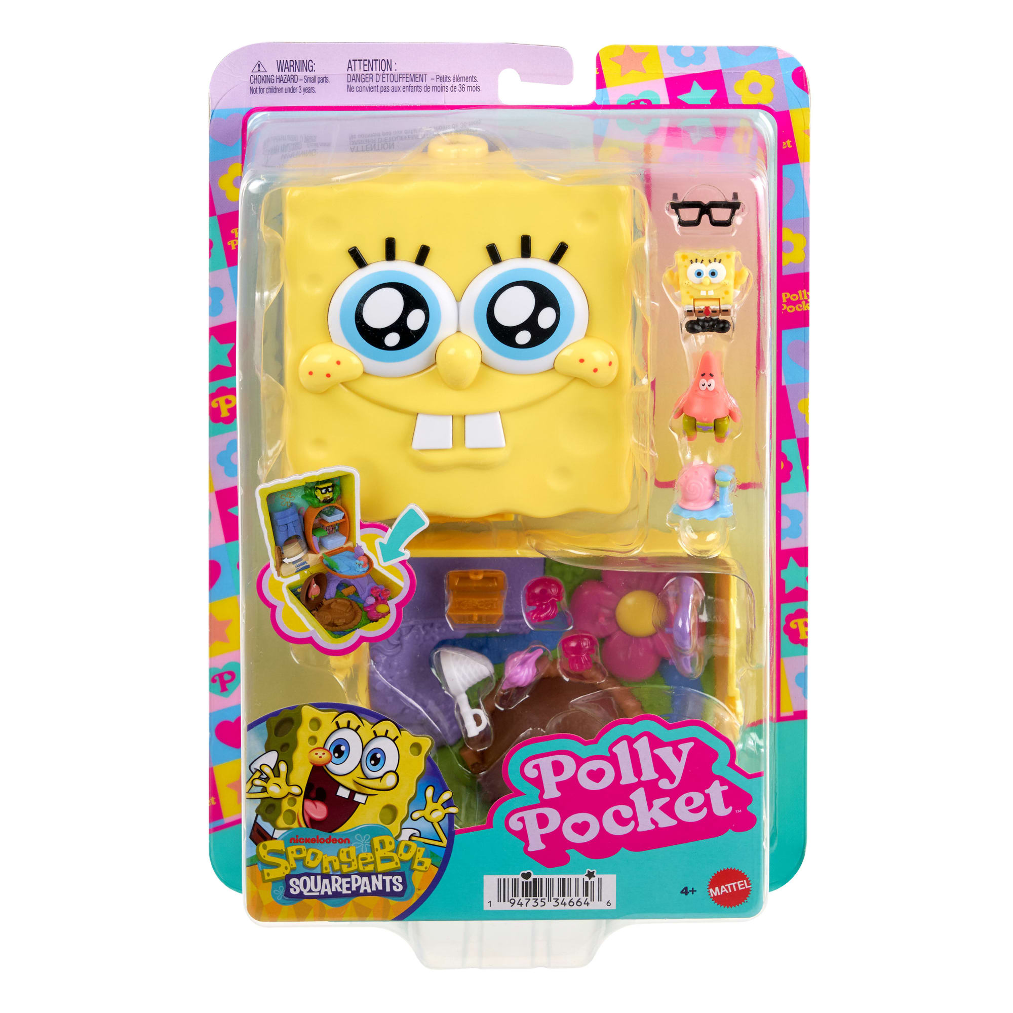 Polly Pocket PP Core Set de Juego Compacto Bob Esponja