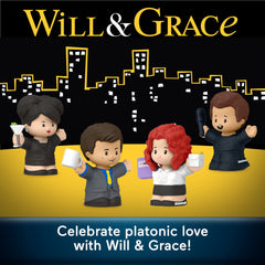 Little People Collector Will And Grace Tv Series Special Edition Set For Adults & Fans, 4 Figures