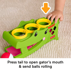Fisher-Price Sit & Tap Rolligator, Pounding Activity Toy For Baby Crawling Play, 3 Balls & Hammer