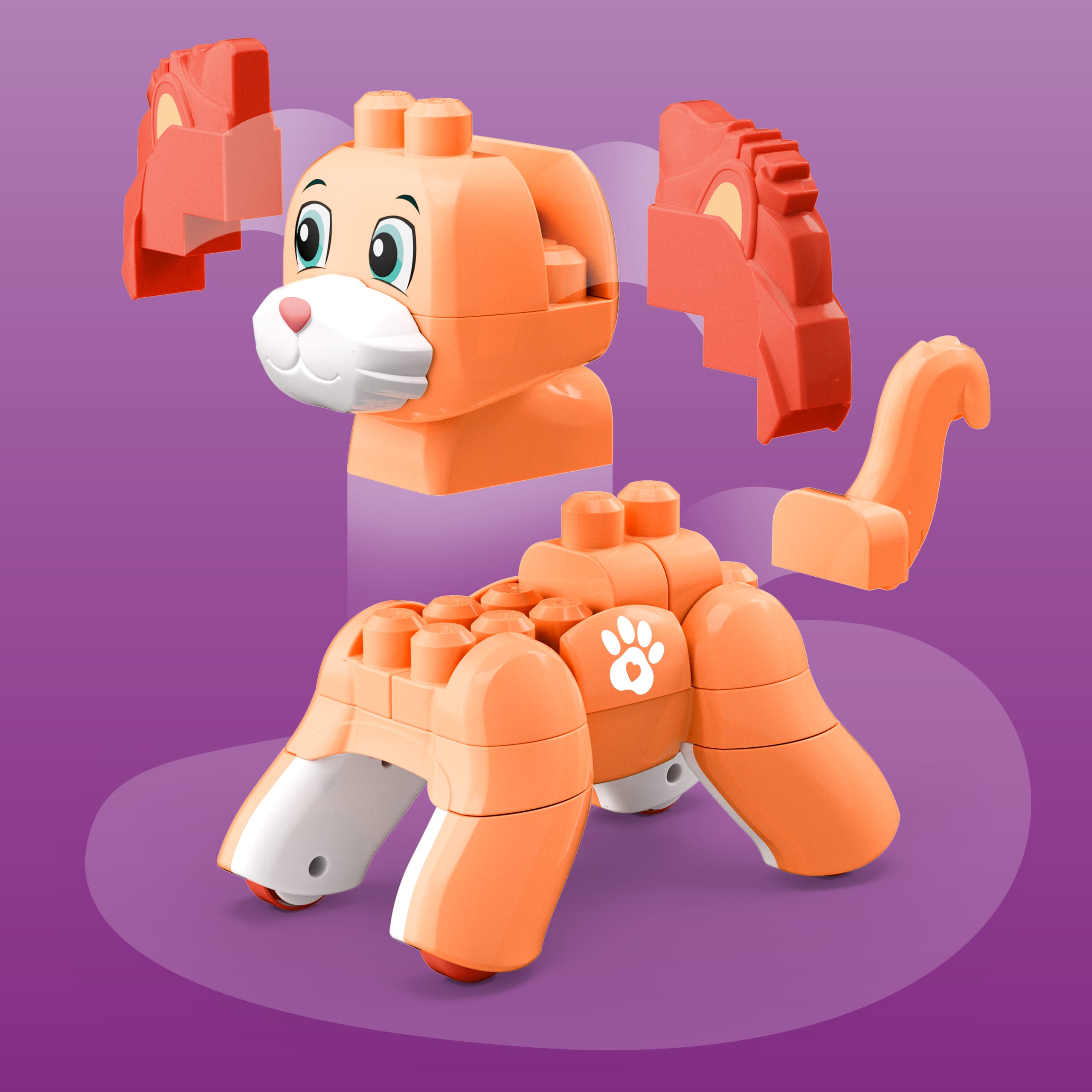 Mega Bloks Jogo de Construção 3 em 1 Gatinho Andador