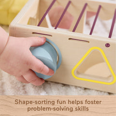 Fisher-Price Wood Flexi Shape Sorter, 7-Piece Wooden Baby & Toddler Activity Toy