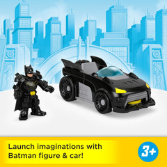 Fisher-Price Imaginext DC Super Friends Metal Force Batmobile Toy Car & Batman Action Figure Set
