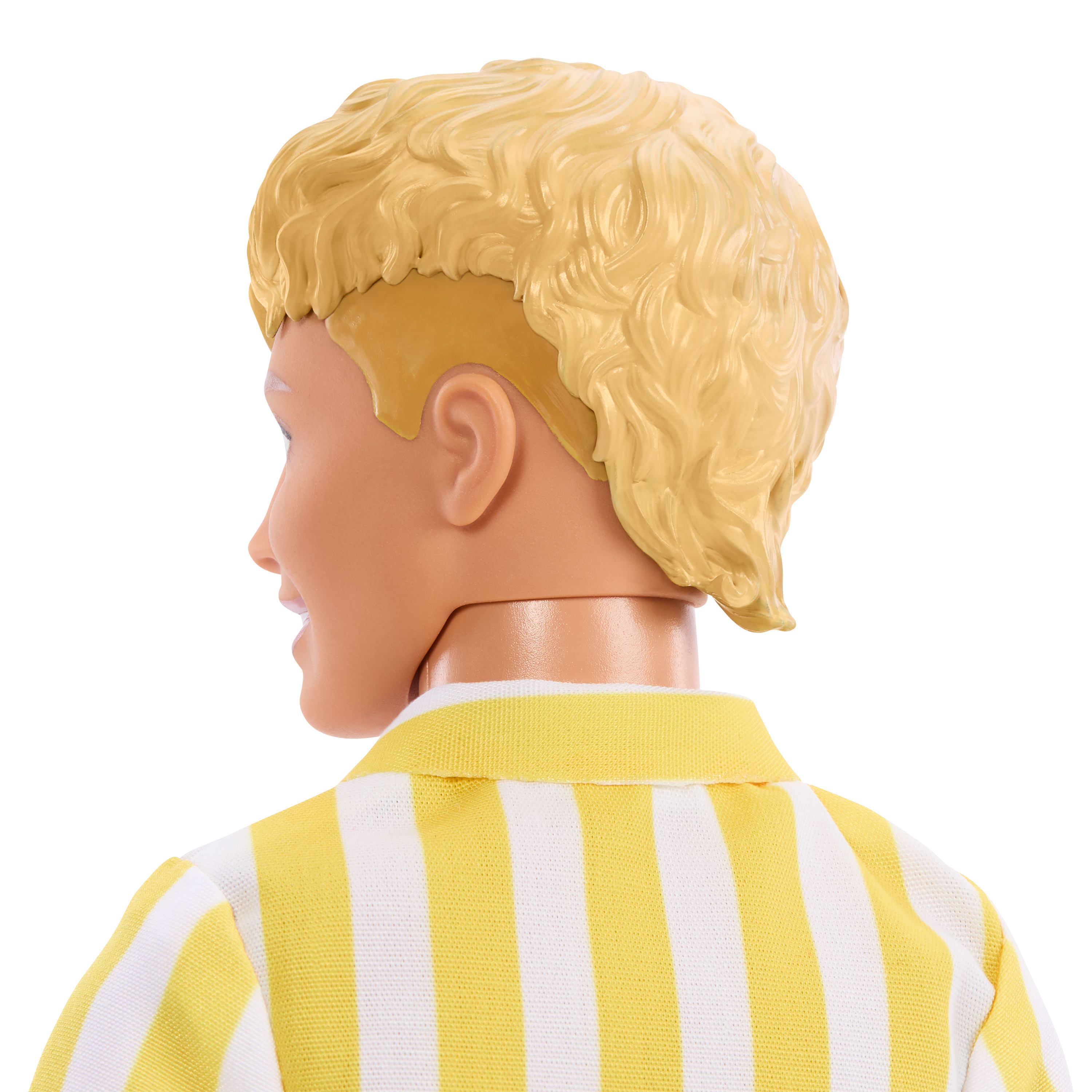Barbie Fashionistas Style Ken Doll #252 in Orange And Yellow Polka-Dot Shorts, Yellow And White Striped Shirt, Blond Hair