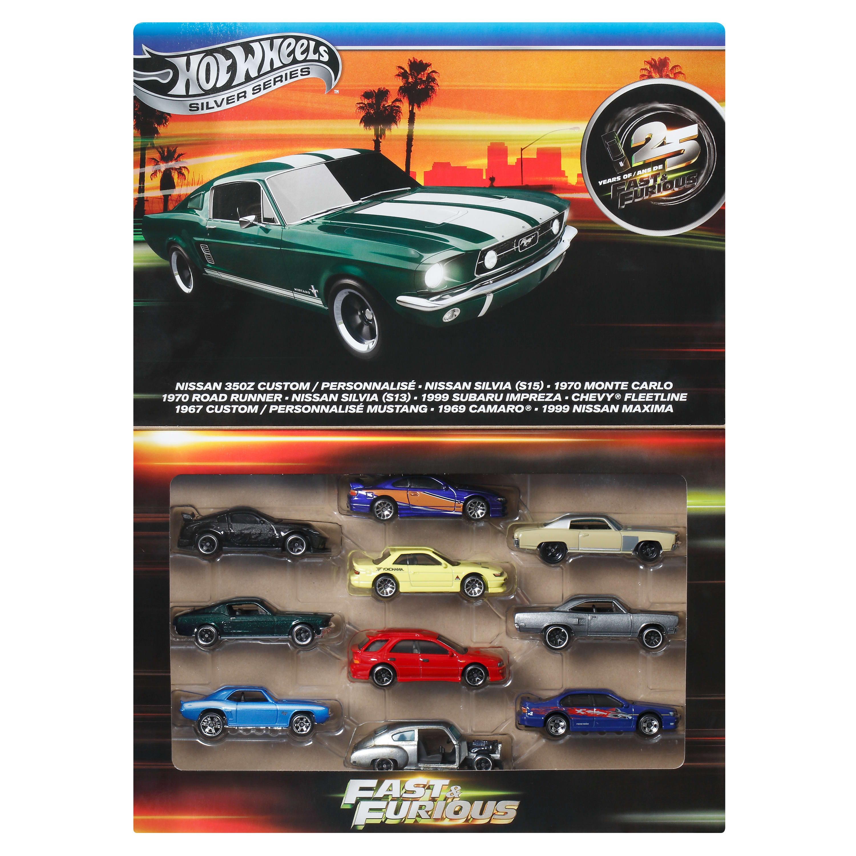 Hot Wheels Fast & Furious-Themed 10-Pack