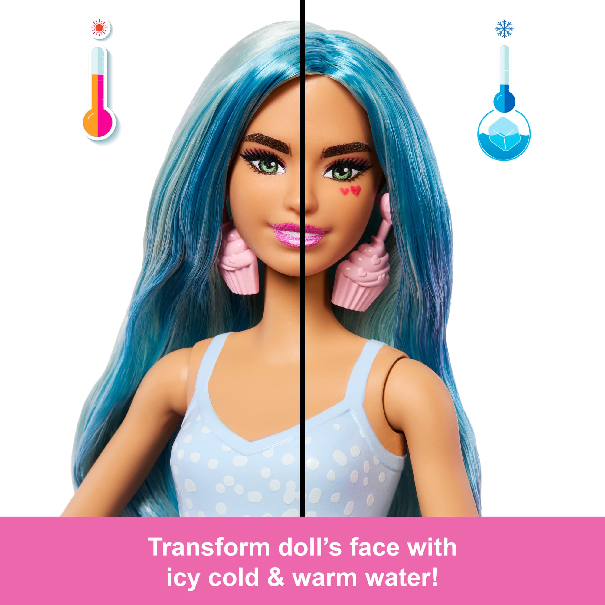 Barbie Pop Reveal Sweet Treat Series Doll & Accessories Set, Cool Cupcake Fashion Doll & Pet