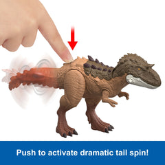 Jurassic World Gigantic Thrashers Gorgosaurus Dinosaur Action Figure Toy, 2 Attacks & Evolve Feature