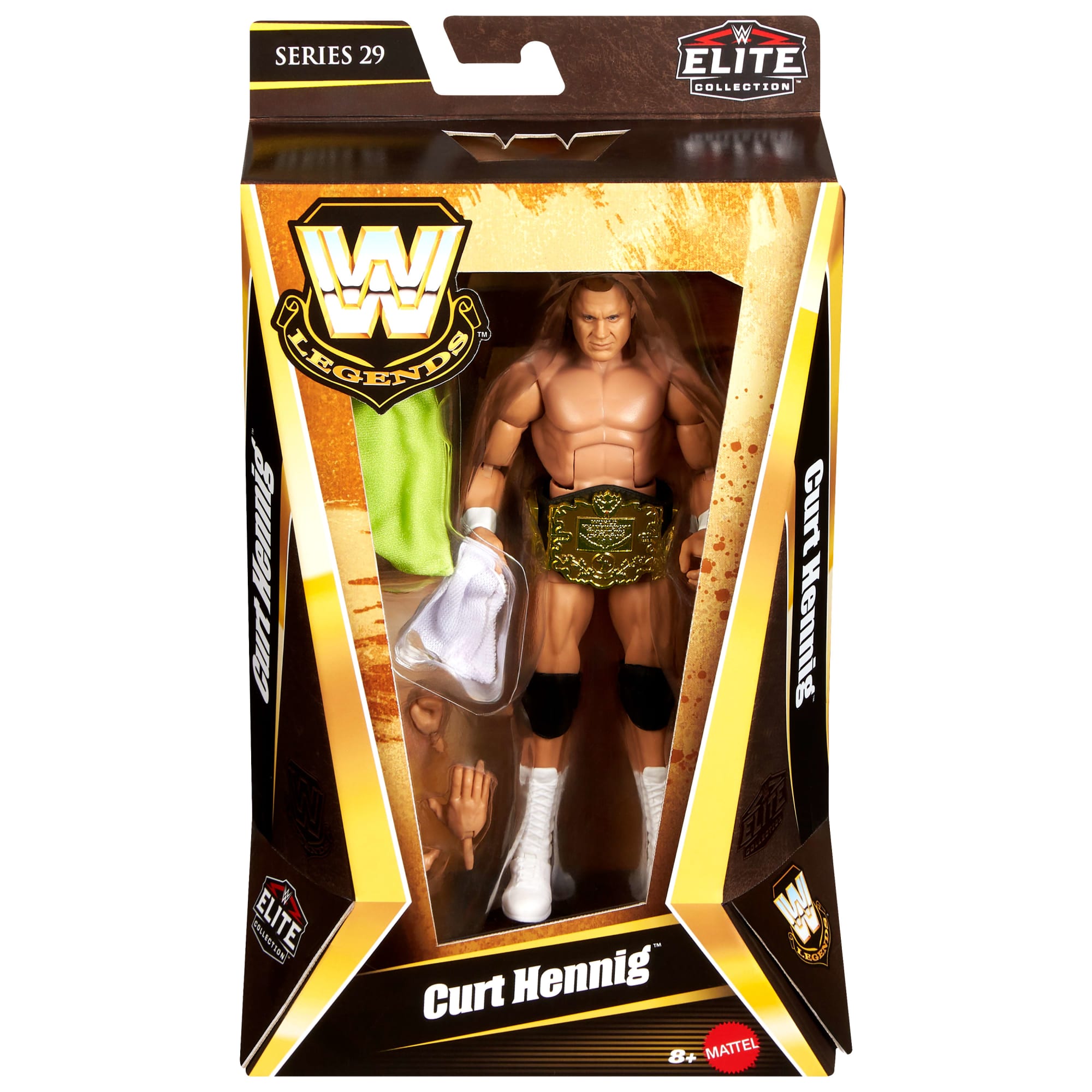 WWE Elite Legends Curt Hennig Action Figure & Accessories, Series 29 6-Inch Collectible Set
