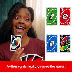 UNO Card Game For Kid, Adult & Family Night & Parties, Color Blind Accessible & Customizable Cards
