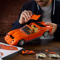 Mattel Brick Shop Hot Wheels Jogo de Construção Premium Lamborghini Miura P400 SV