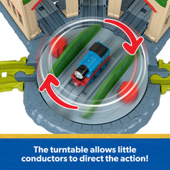 Thomas & Friends Explorin’ Tidmouth Sheds Track Set By Fisher-Price, With Engine & Helicopter