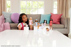 Barbie Twinning Looks Fashion Doll With Pet Dog, Matching Red Clothes & Accessories, Black Hair