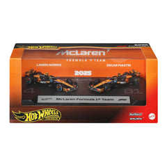 Hot Wheels Premium Formula 1 2-Pack Of 1:64 Scale Cars, Mclaren Formula 1 Team Of Piastri & Norris