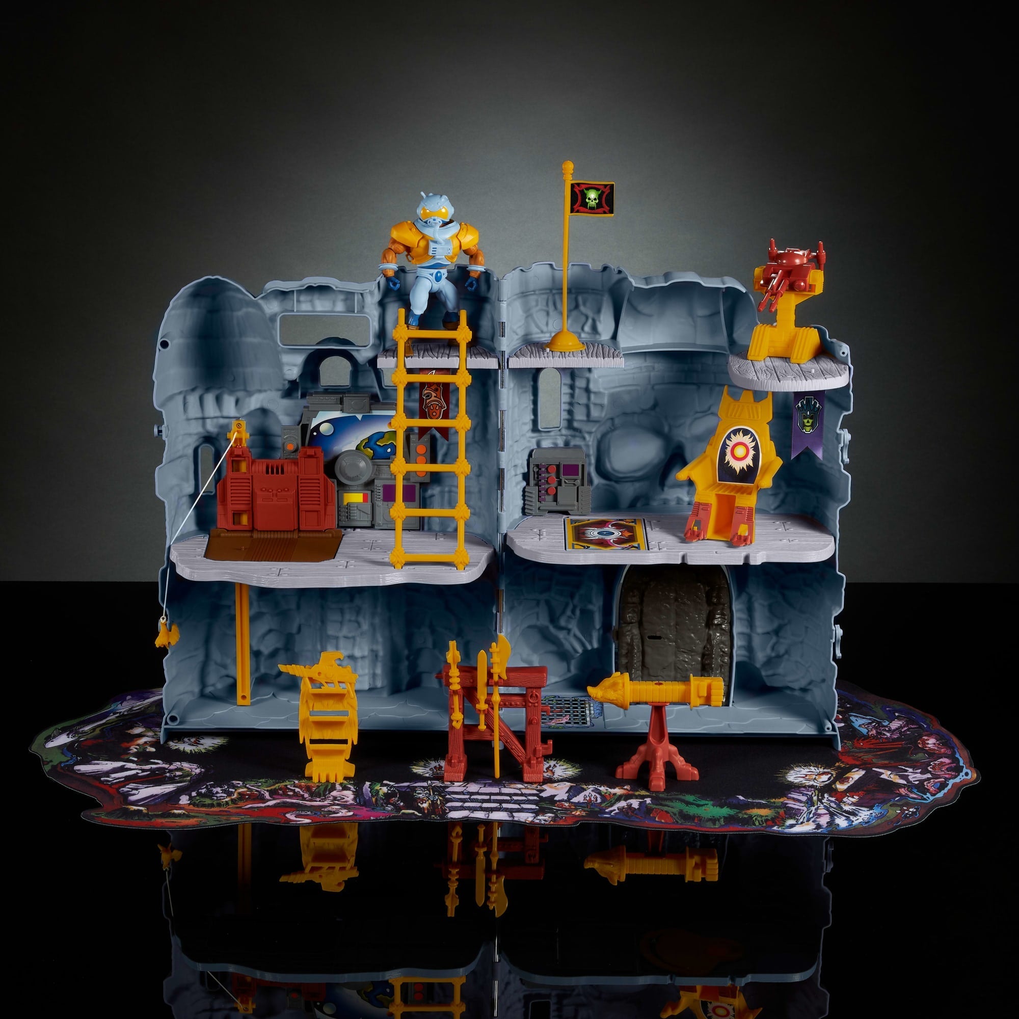 Masters Of The Universe Vintage Castle Grayskull Playset With Display Mat & 1 Figure & Accessories