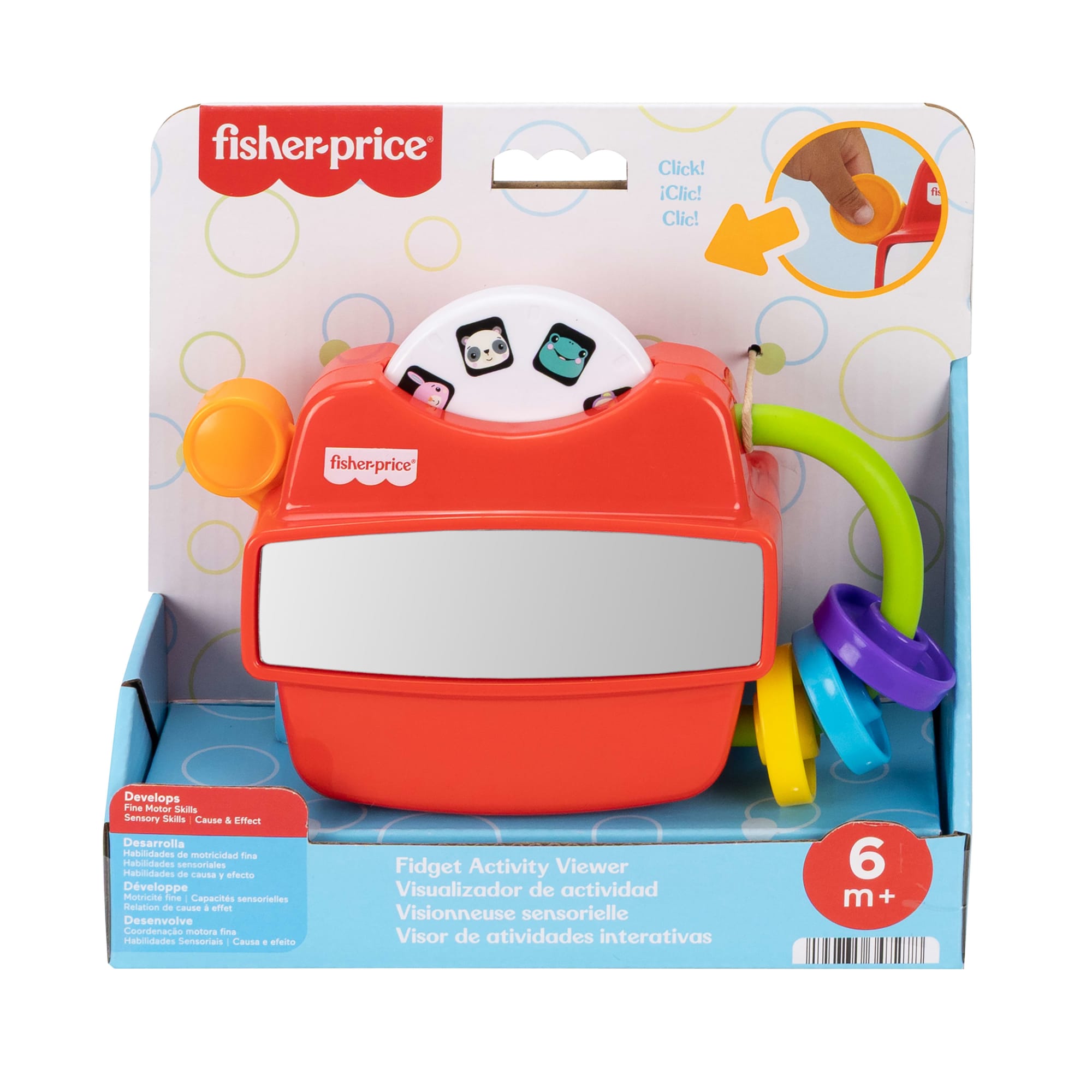 Fisher-Price Fidget Activity Viewer Baby Toy, Fine Motor Skill Developmental Play