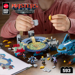 Mattel Brick Shop Masters Of The Universe Attack Of The Collector Building Toy Kit (593 Pieces), For Collectors