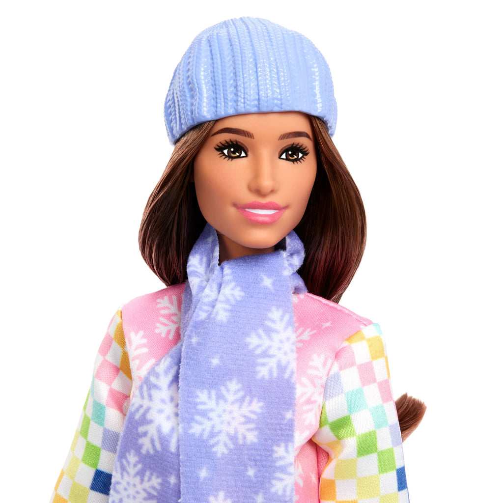 Barbie Careers Snowboarder Doll in Pink Jacket With 10+ Accessories including Color-Change Snowboard