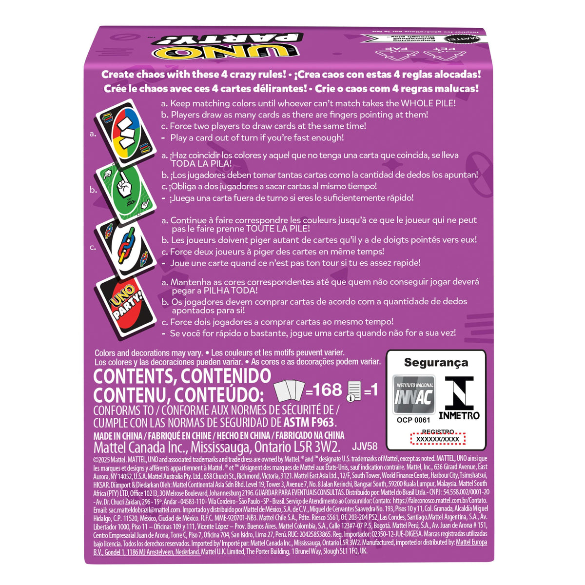 UNO Party Card Game For Large Groups, Kids, Adults & Family Nights, 6 To 14 Players Ages 7+ Years