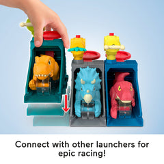 Imaginext Jurassic World Launcher Set With Chomping Toy Triceratops & 2 Accessories