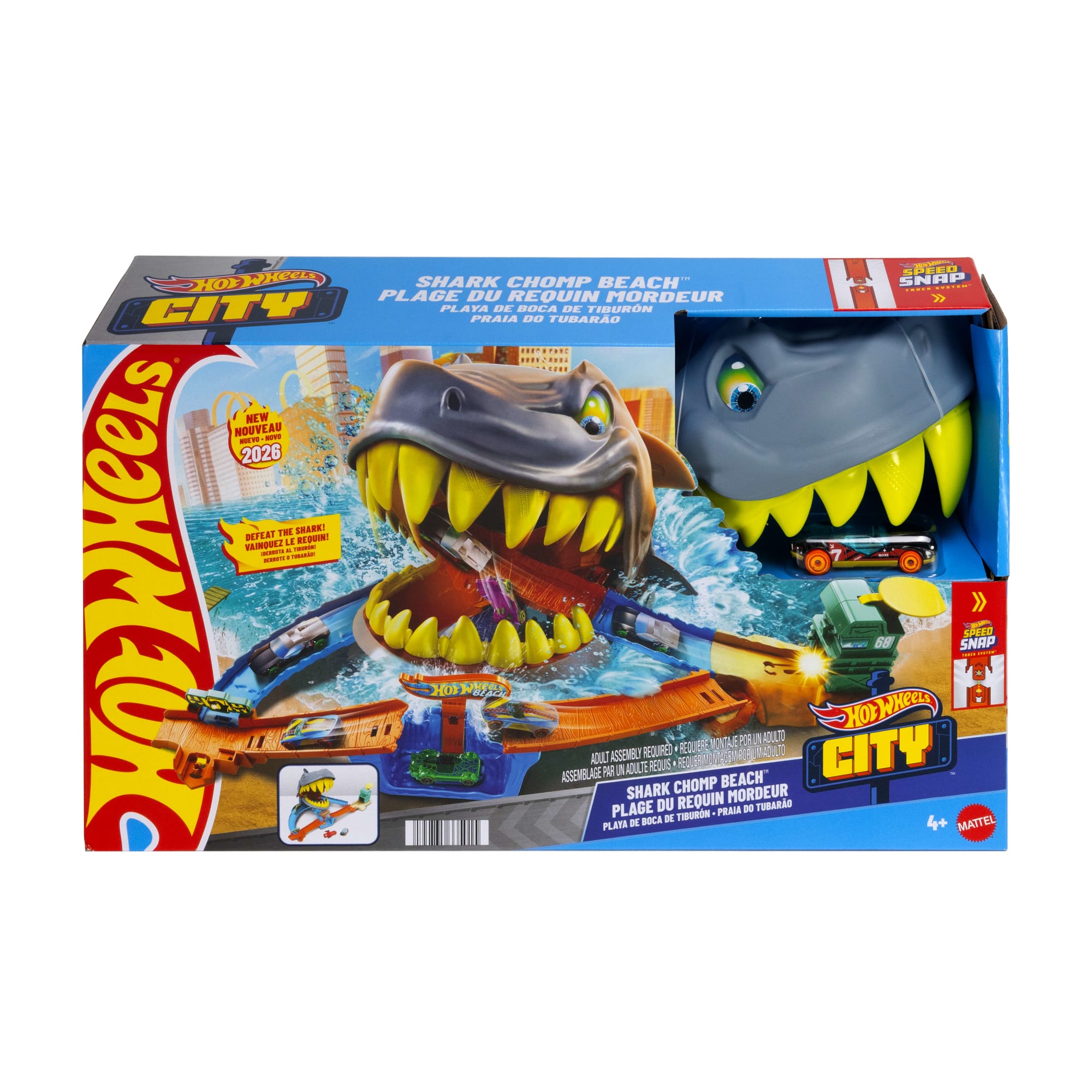 Hot Wheels City Pista de Juguete Pista Tiburón