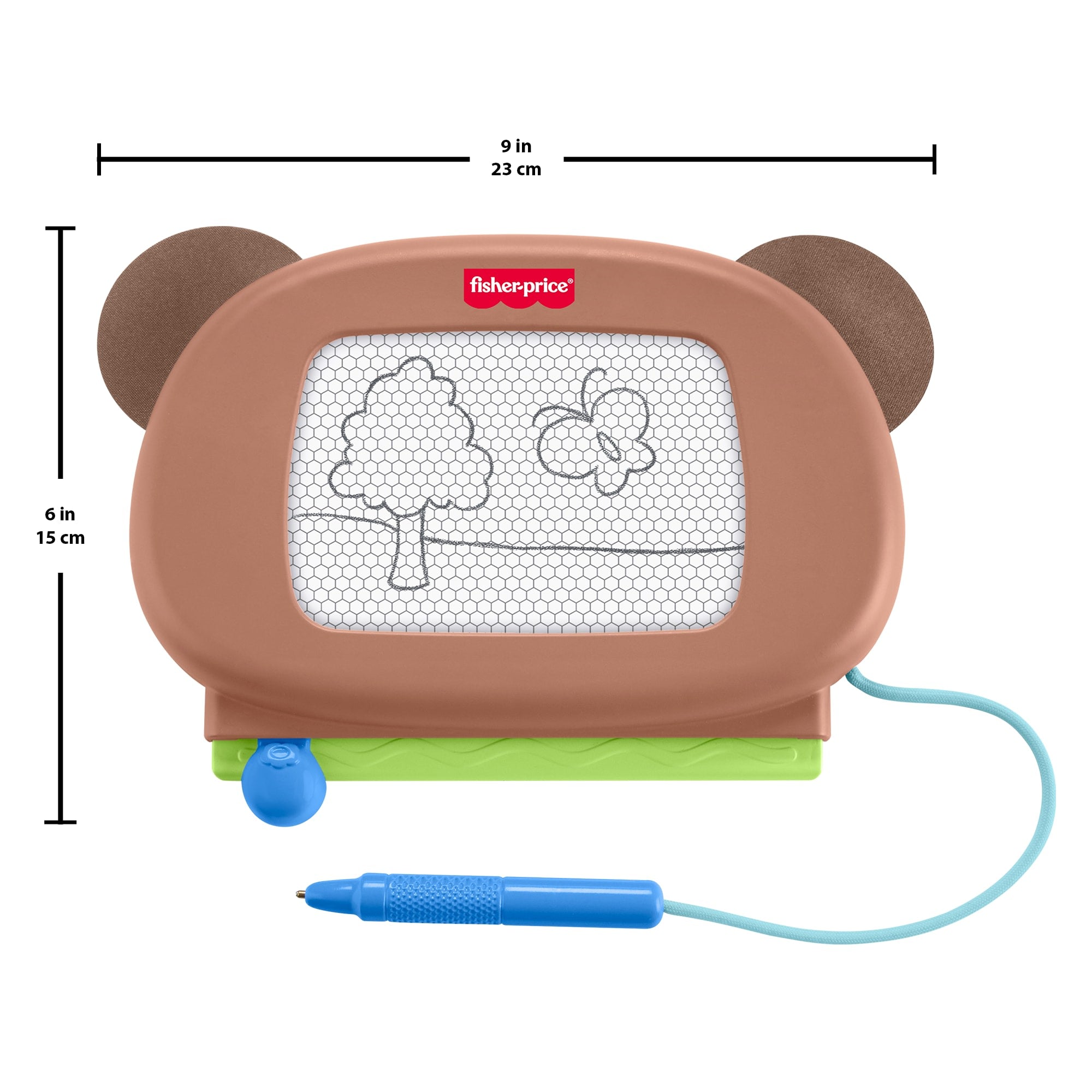 Fisher-Price Friendship Forest Doodle Pro Brown Bear, Magnetic Writing & Drawing Tablet For Kids
