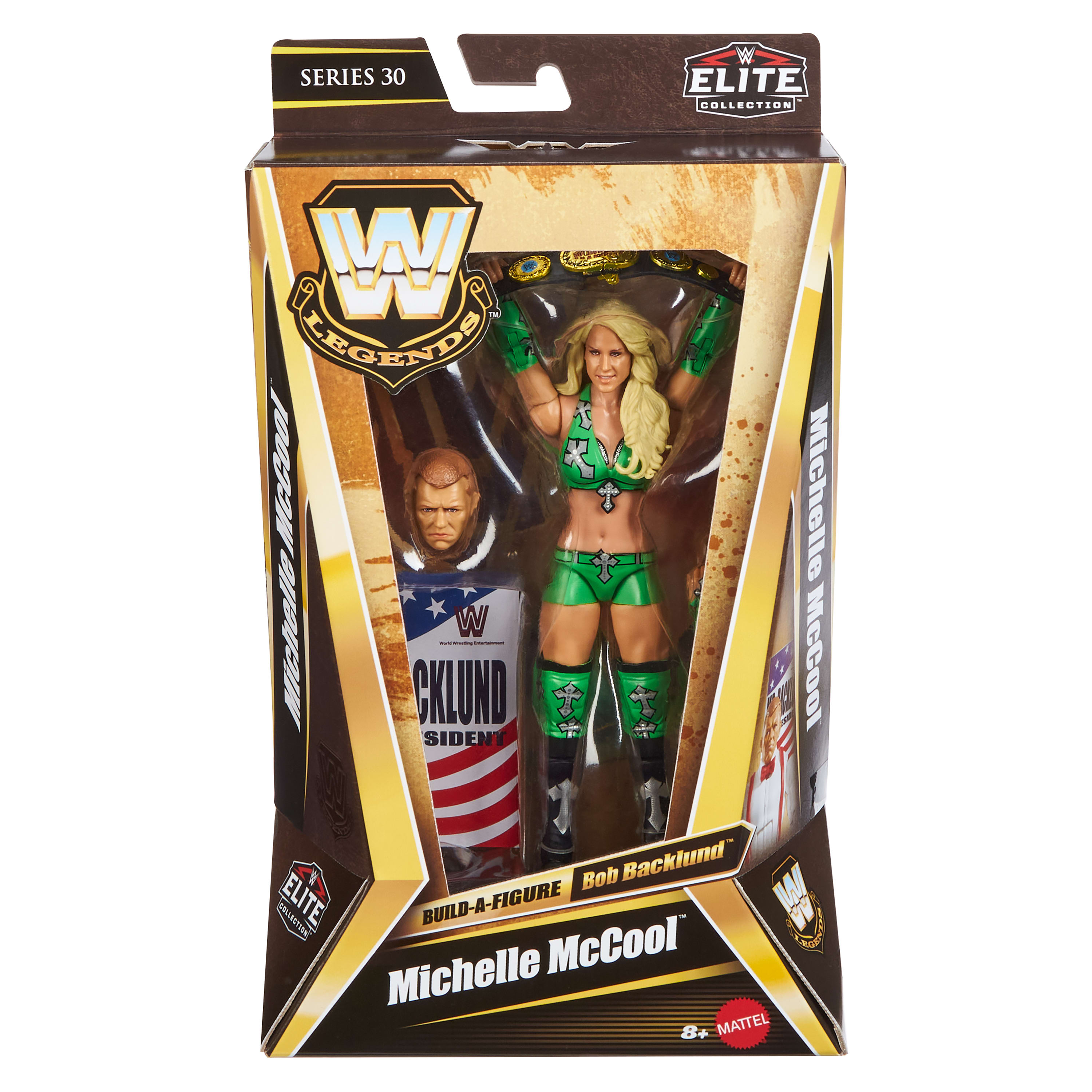 WWE Elite Legends Michelle Mccool Action Figure & Accessories, Series 30 6-inch Collectible Set