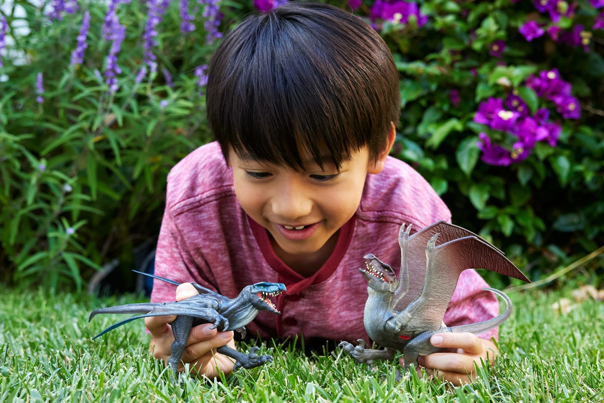 Jurassic World Rebirth Mutadon Destruction Pack, 2 Dinosaur Toys, Damage & Wing Flap Features