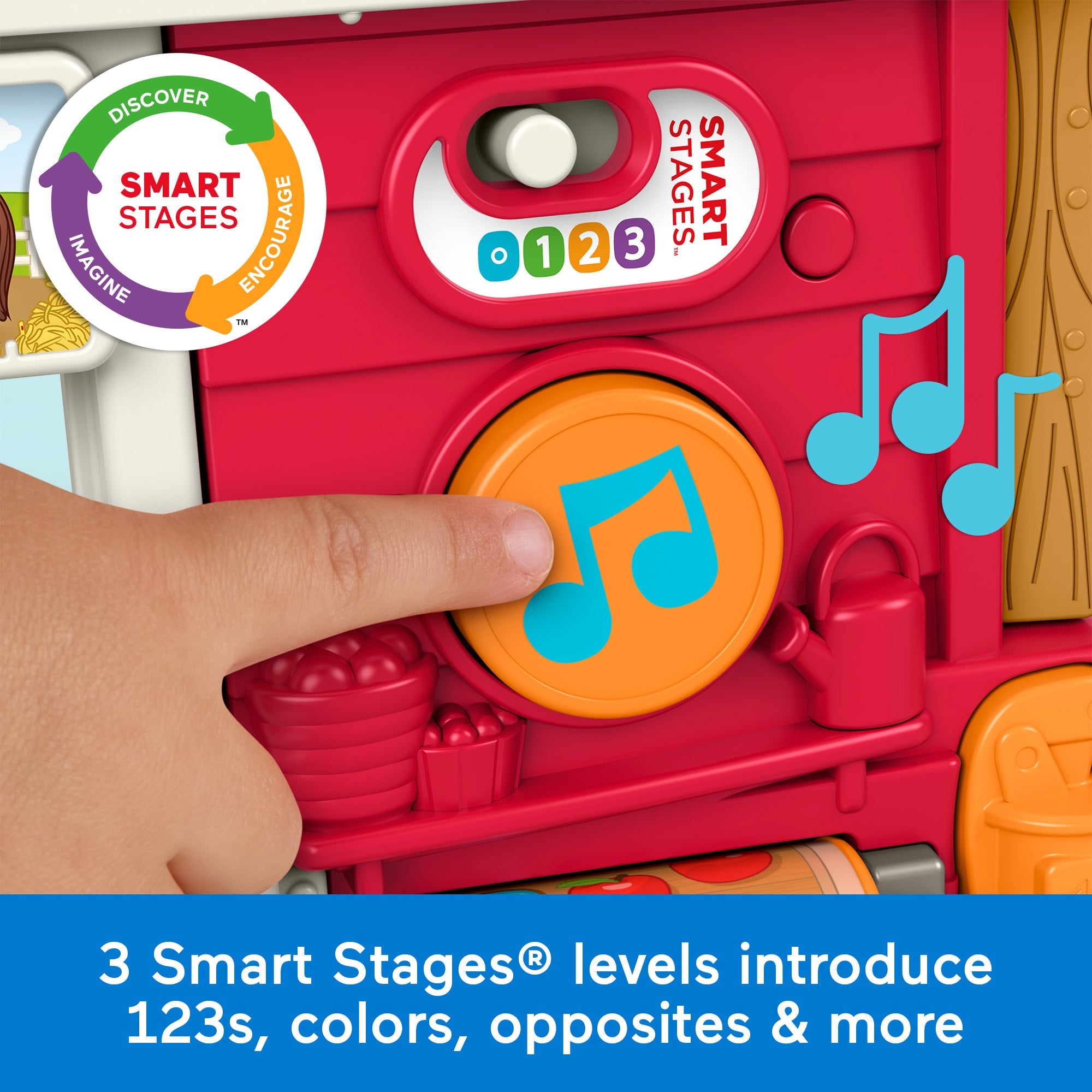 Fisher-Price Little People Caring Fun Animal Farm Playset Toddler Learning Toy, 6 Play Pieces