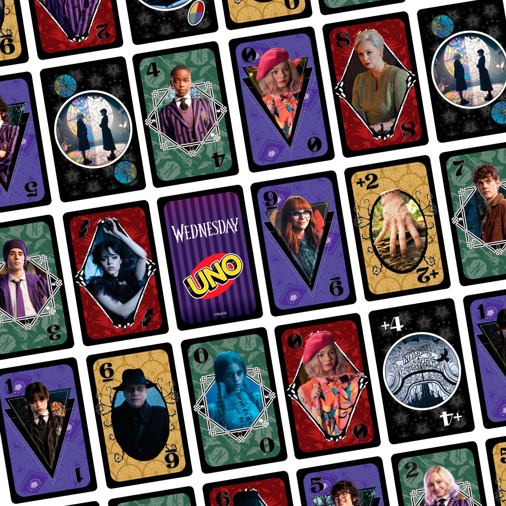 UNO Wednesday Card Game For Kid, Adult & Family Nights, Toy Collectible Inspired By The Series