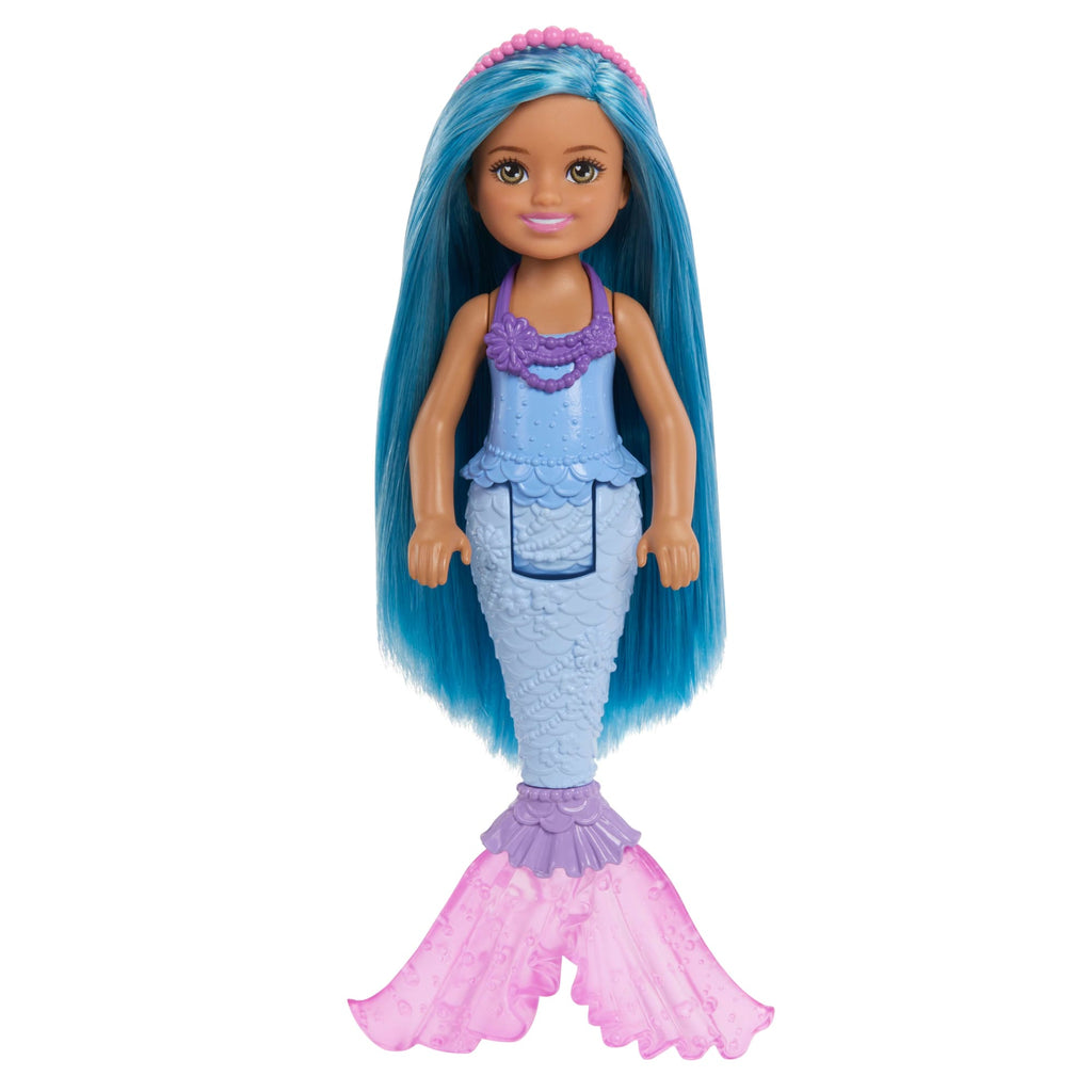 Barbie Chelsea Mermaid Small Doll With Blue Hair & Removable Hair Accessory, 6-Inch Toy