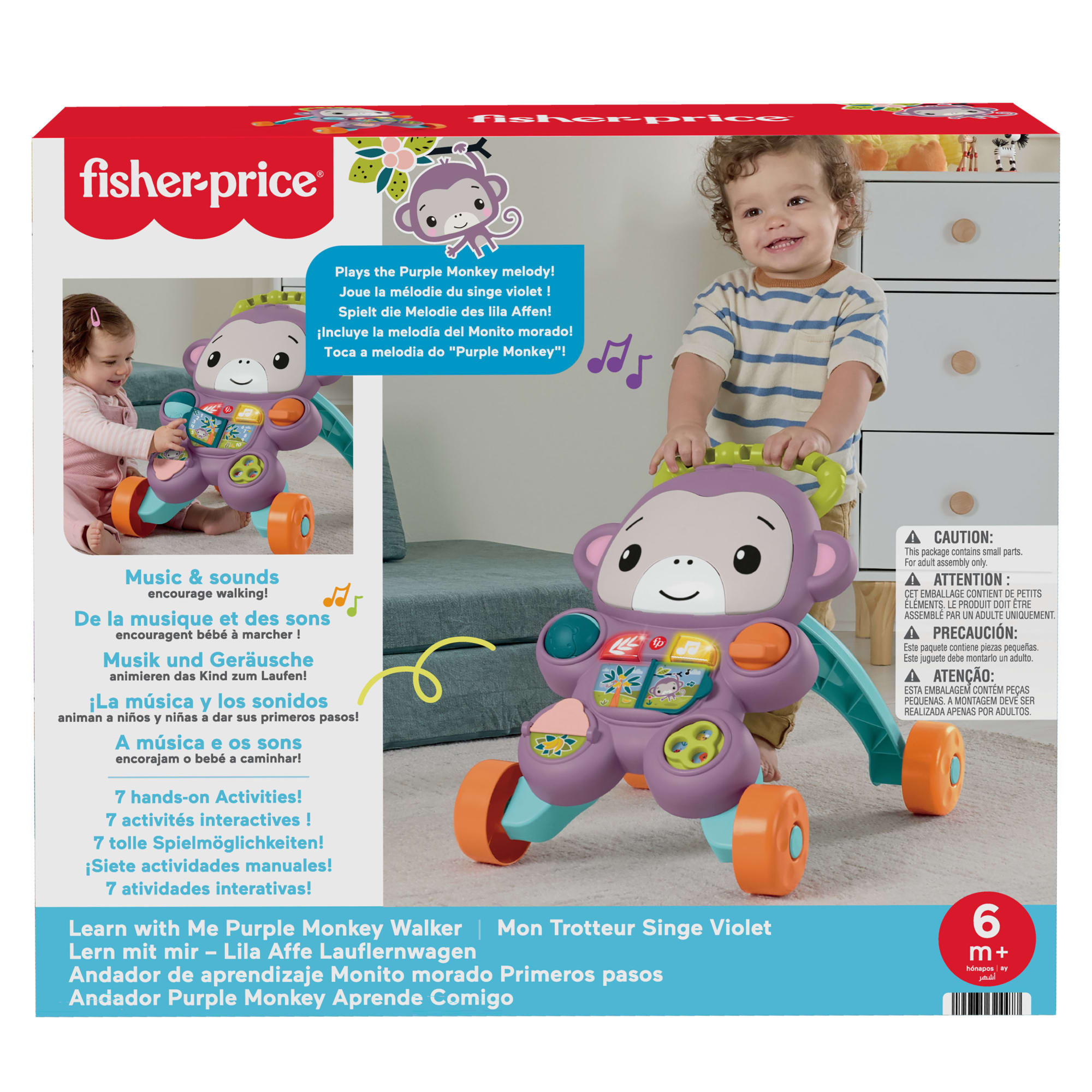 Fisher-Price Andador para Bebês Aprenda Comigo Amigo Macaco