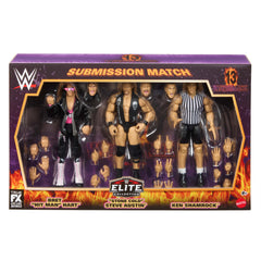 WWE Elite Legacy Submission Match 3 Action Figures & Accessories Set, 6-Inch Collectible