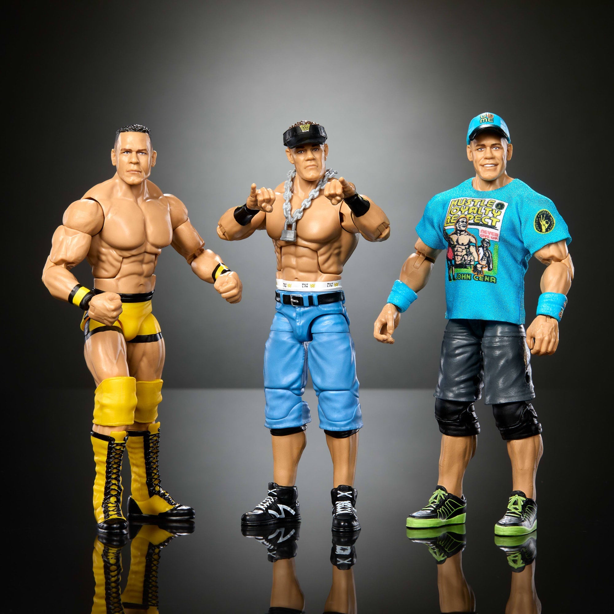 WWE Elite Collection John Cena 3-Pack, Collectible Set Of 6-inch Action Figures With Articulation