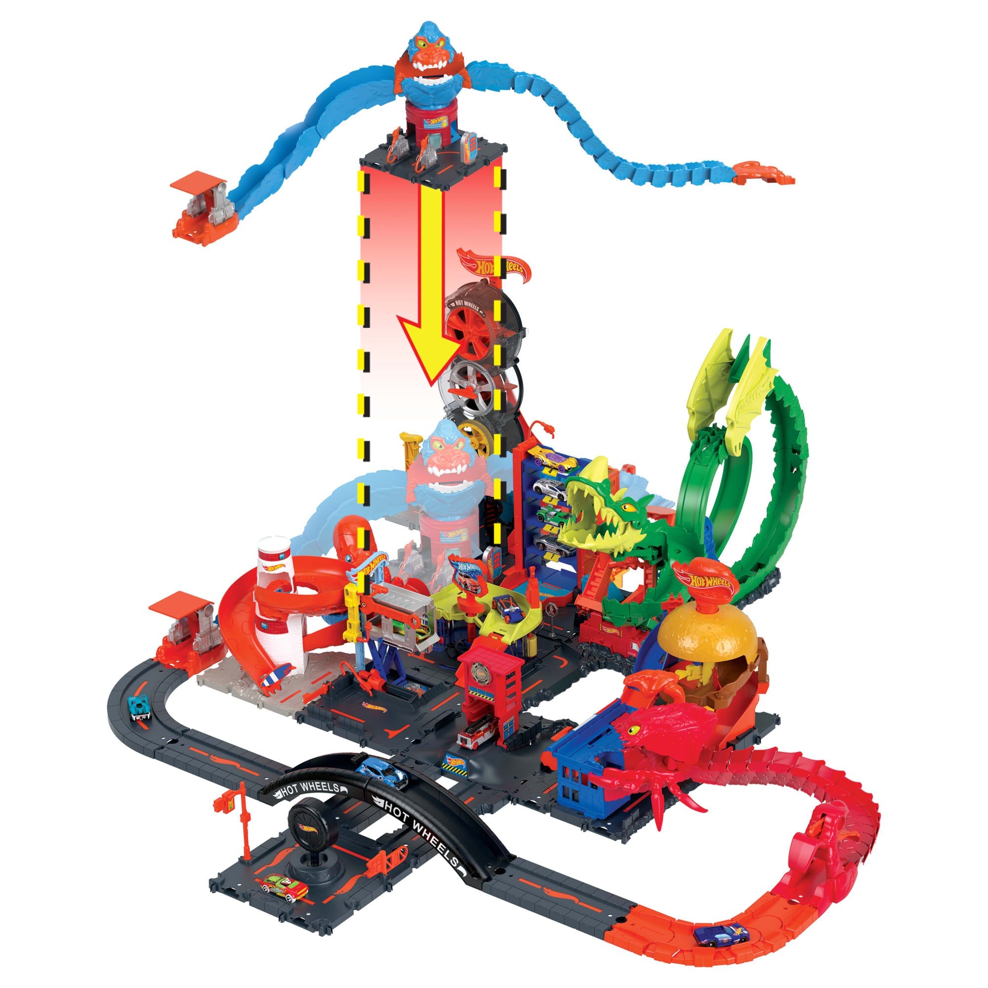 Hot Wheels City Pista de Brinquedo Nêmesis Gorila