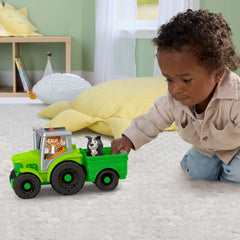 Fisher-Price Little People Tracteur à Pousser, Multilingue