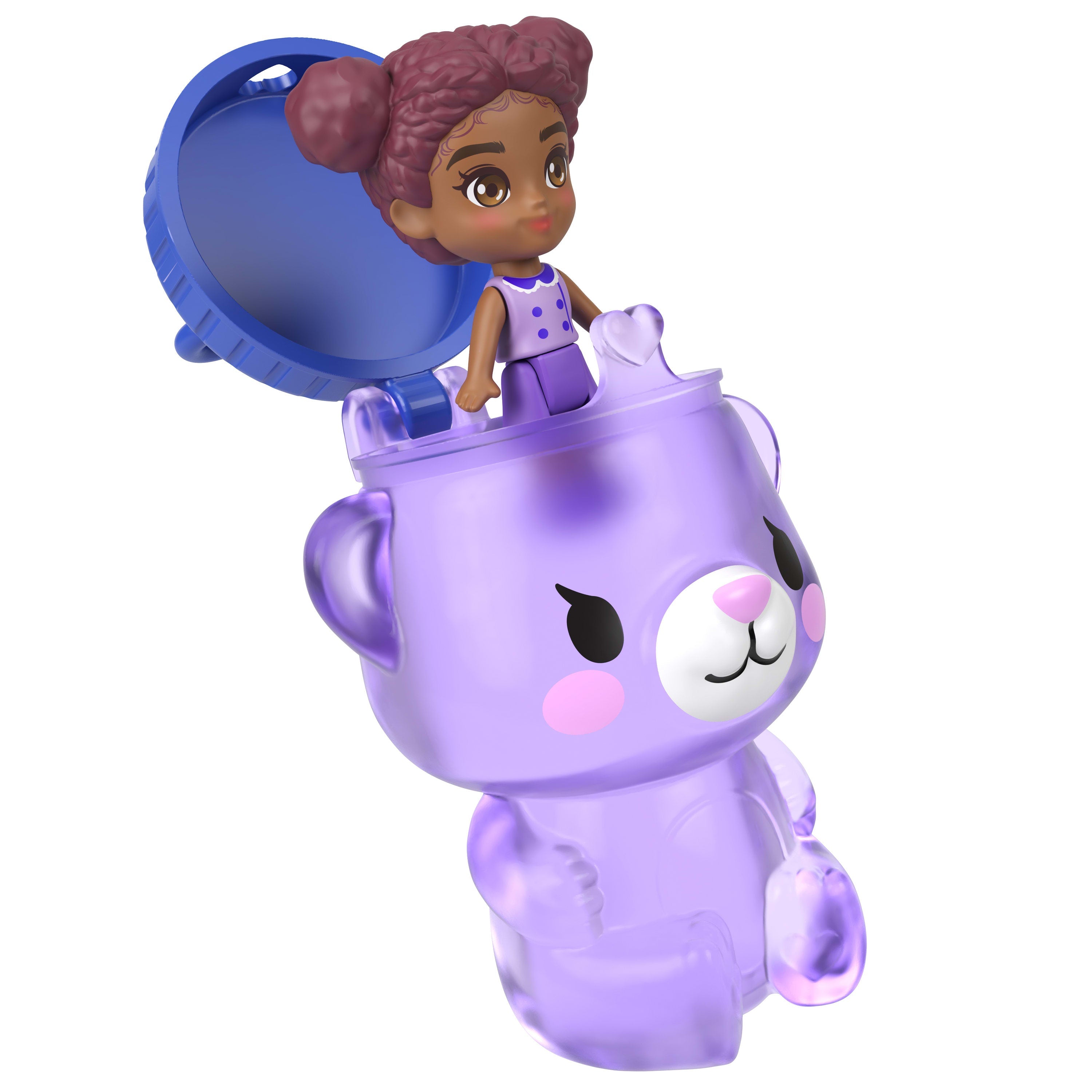 Polly Pocket Conjunto de Brinquedo Compacto Ursinhos Abraço de Amora Azul