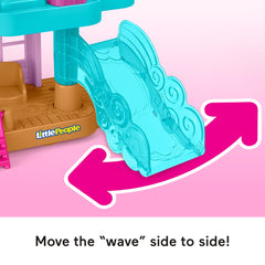 Fisher-Price Little People Barbie Beach House Toddler Playset With Figures & Accessories
