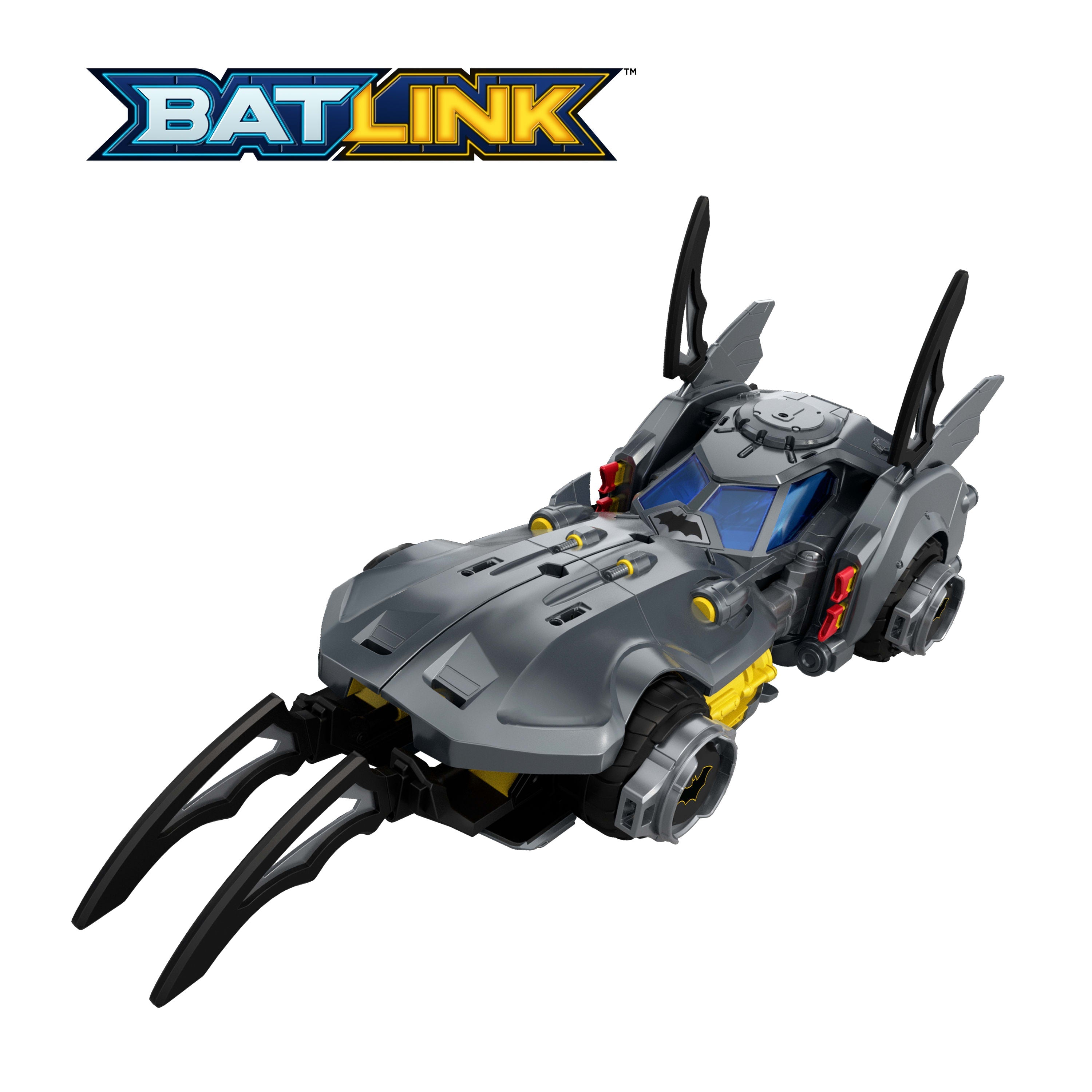 DC Premier Batlink Pack With Batmobile, Robin Cycle, Batman & Robin Figures, 2 Batarangs