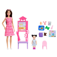 Barbie Métiers-Coffret Barbie Professeure-Poupées et Accessoires