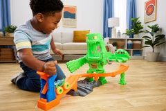 Hot Wheels Monster Trucks Mutant Monster Takedown Playset With Toy Truck & Slime