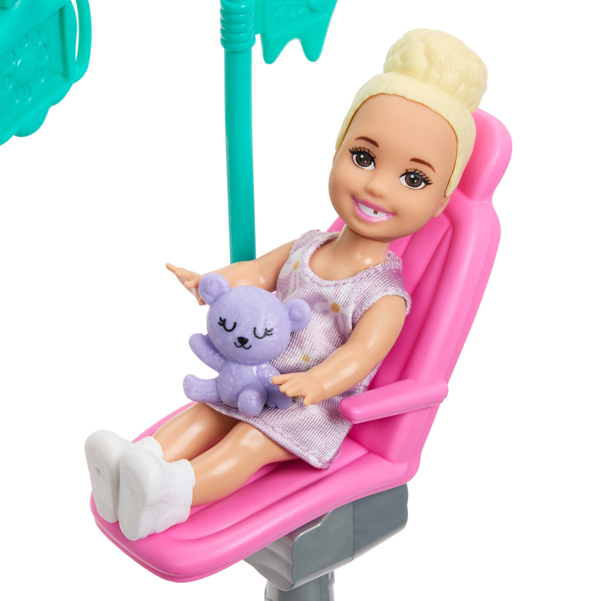 Barbie Careers Dentist Playset With Brunette Fashion Doll, Small Doll, Exam Chair & Accessories