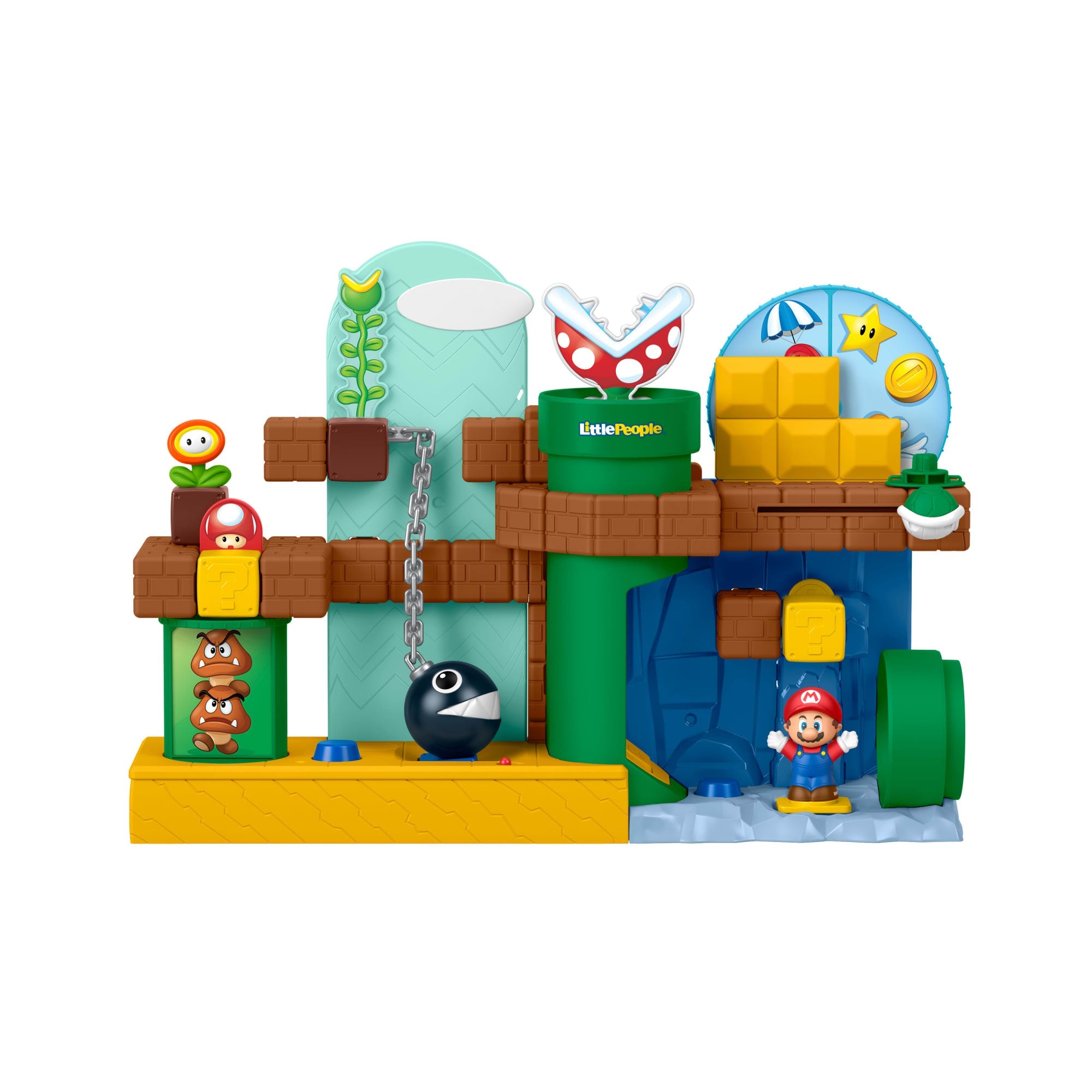 Little People Mario Bros Brinquedo para Bebês FP Little People Playset Mundo Do Mario Bros