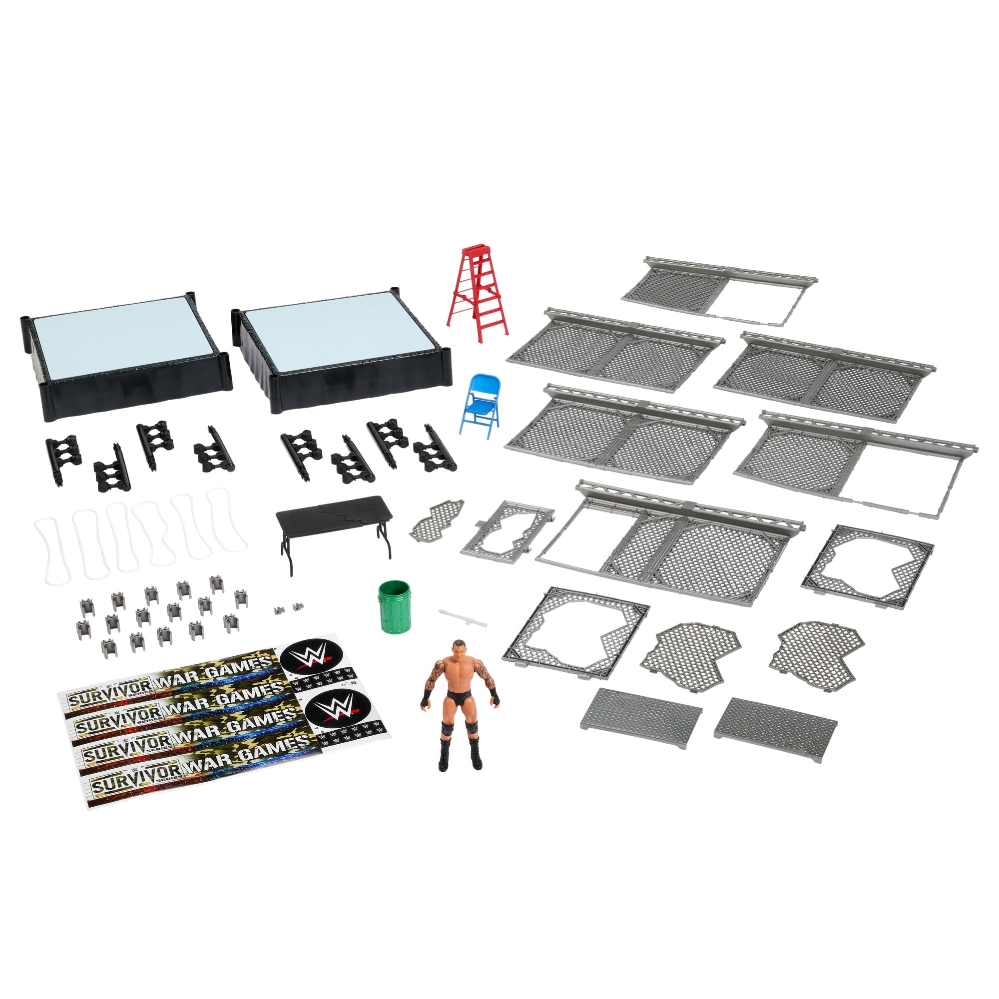 WWE Survivor War Games Playset With Randy Orton Action Figure, 2 Rings, Cage & 5 Accessories